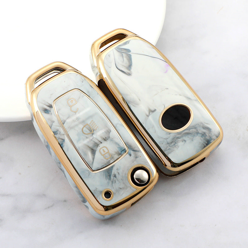 TATA Case Gold Inlaid With Jade