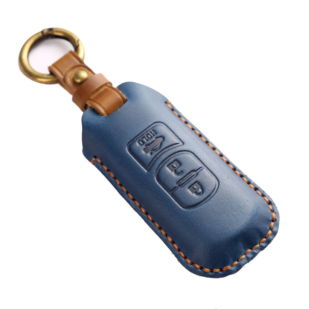 Étui de clé de voiture en cuir Mazda Angkesaila CX4 CX5 CX8 CX9 CX30 Atez 2,3 boutons