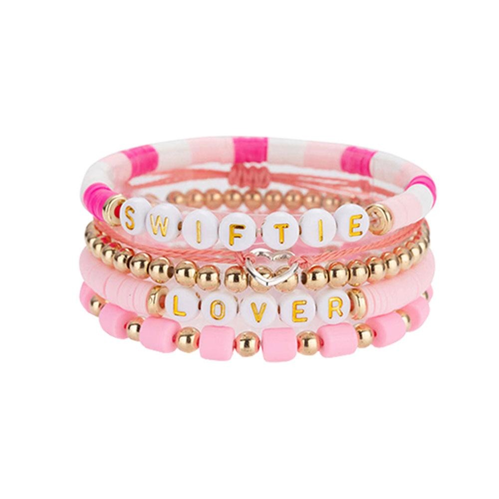 Lot de 25 bracelets d'amitié Taylor Swift inspirés de l'album Lover Fearless, de la tournée 1989 et du Speak Now.