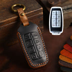 Étui en cuir pour clé de voiture Genesis GV70 GV80 G90 (4, 6 ou 8 boutons)