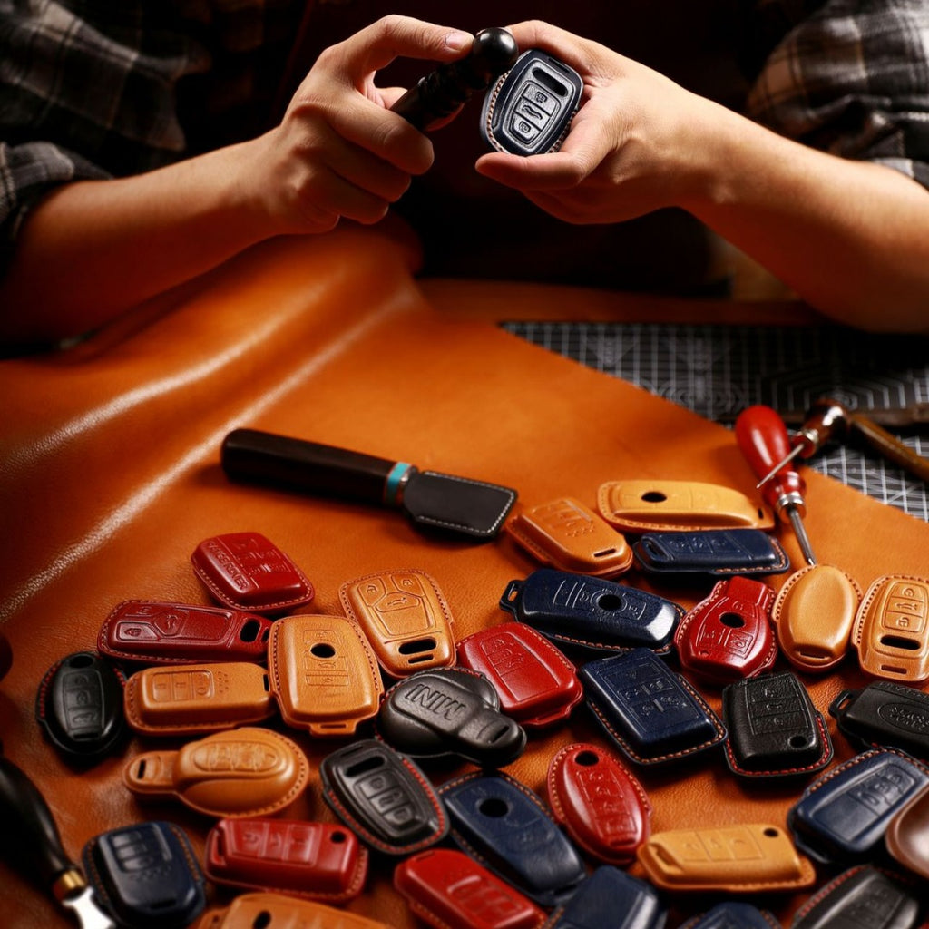 Porsche Key Fob Cover | Genuine Leather, Waterproof Design | Fits All Models