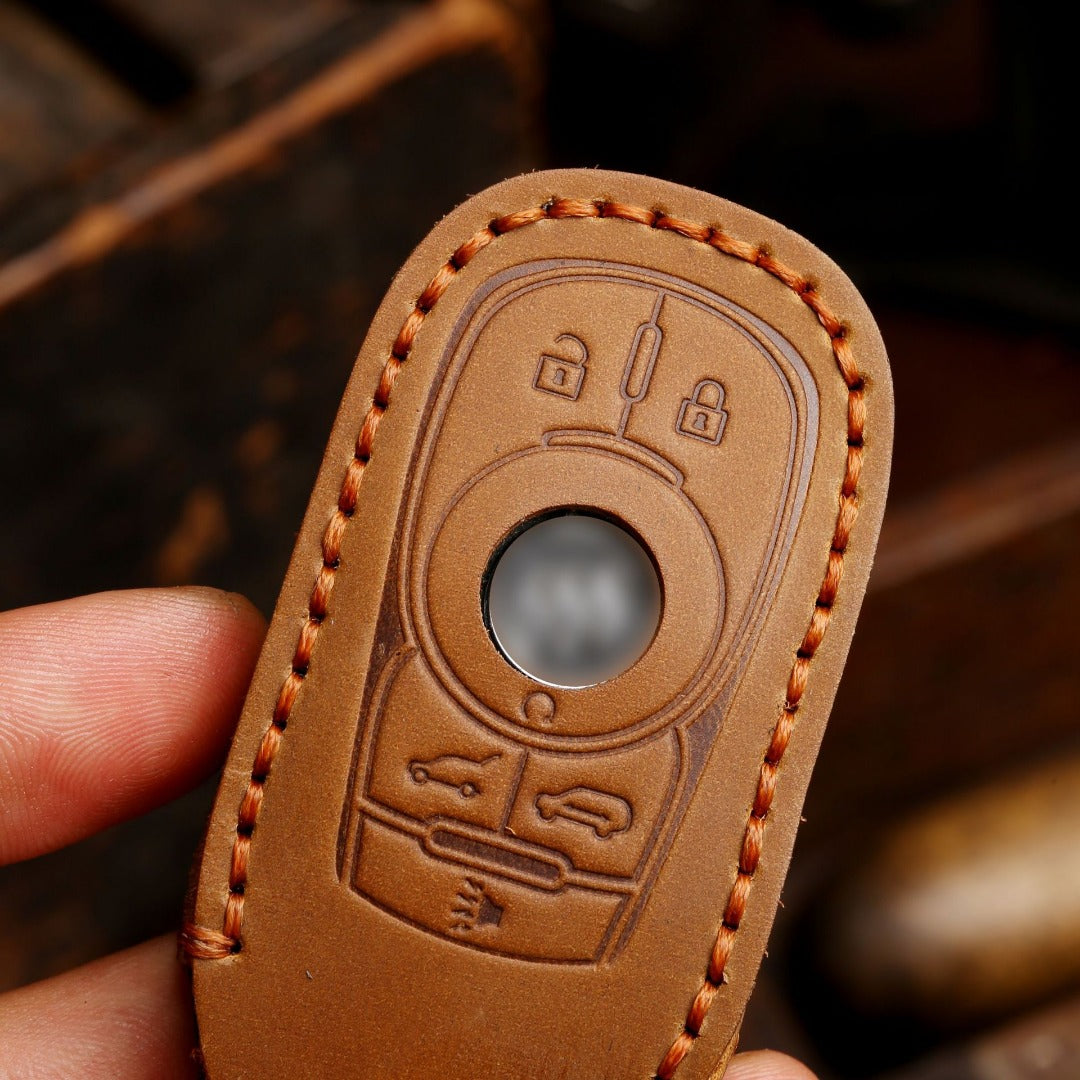 Étui en cuir pour clé de voiture Buick GL8 GL6 (4, 5 ou 6 boutons)