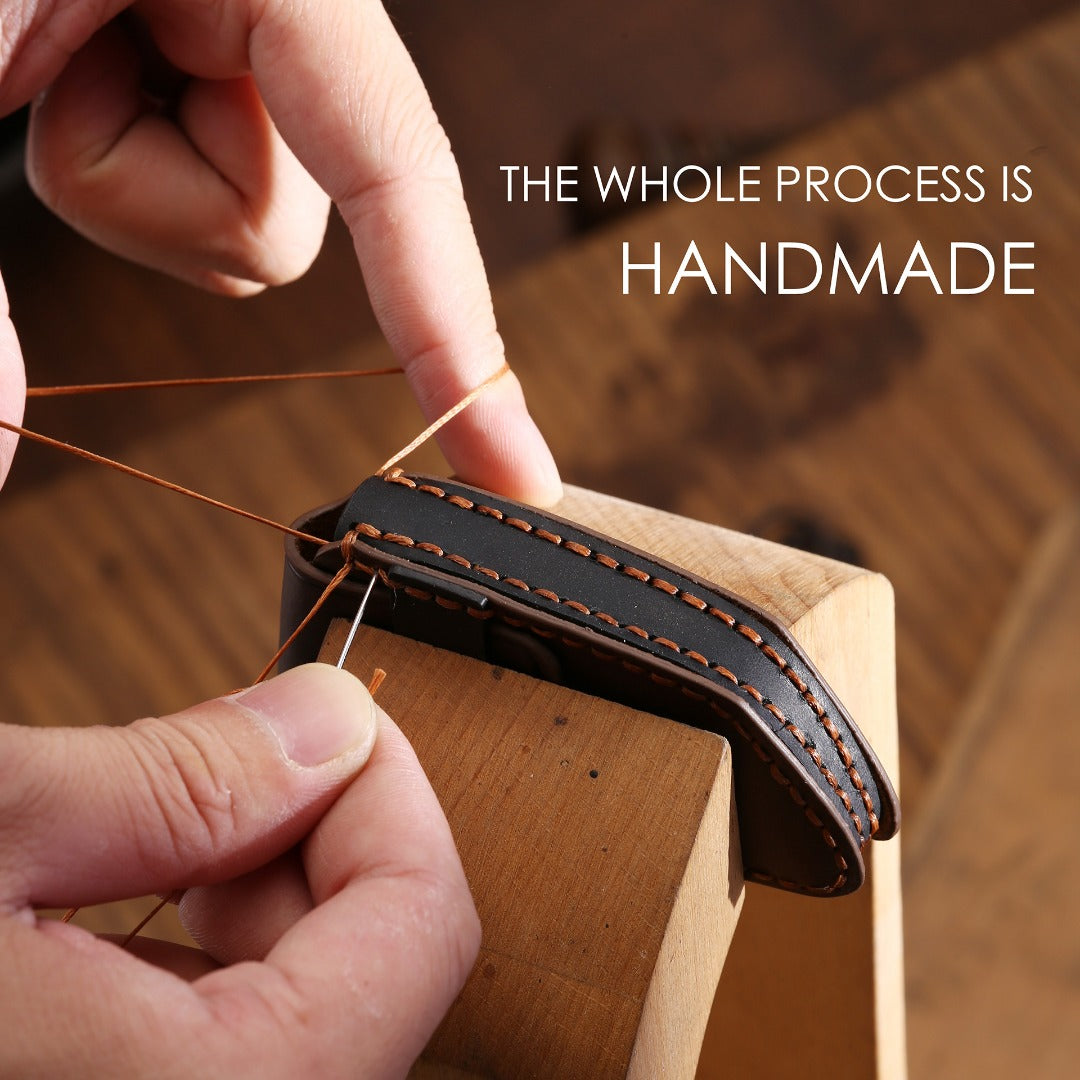 Étui de clé de voiture en cuir pour Hyundai IX45 (3 ou 4 boutons)