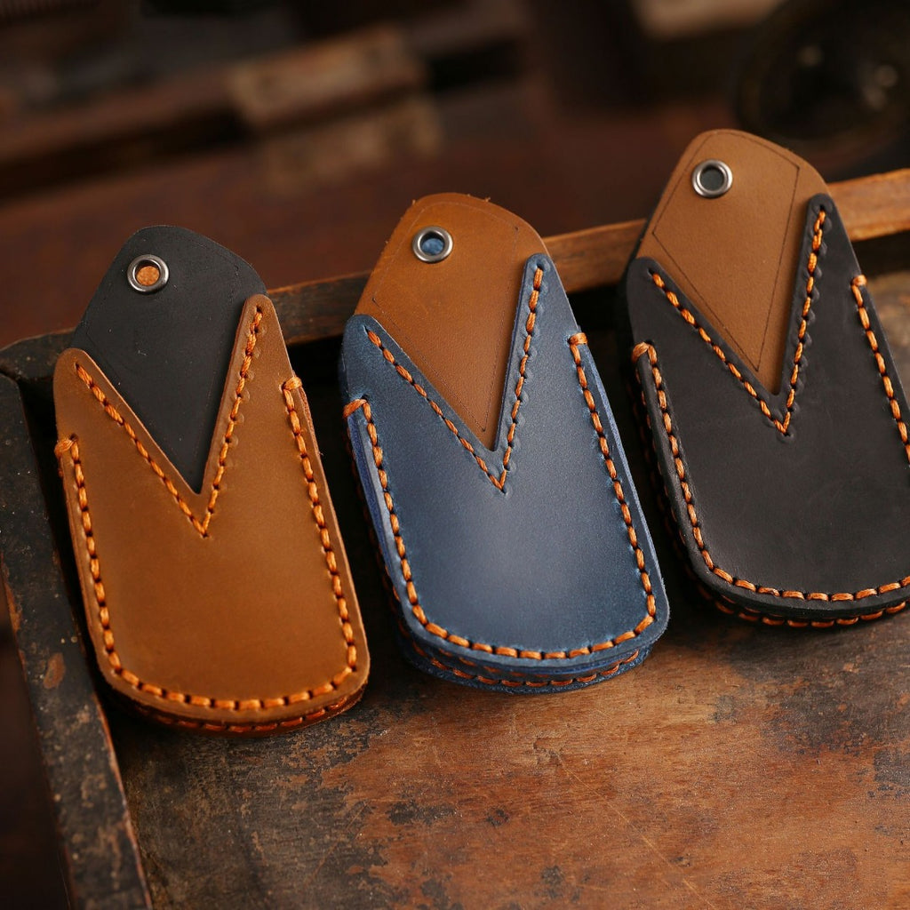 Étui de clé de voiture en cuir pour Volkswagen Golf 8 Touron ID6X ID4X ID6 (3,5 boutons)