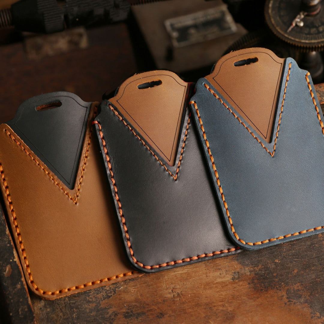 Étui de clé de voiture en cuir Lexus avec bouton