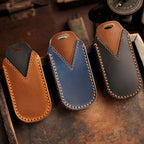 Carsine BMW Mini Countryman Cooper One Leather Car Key Cover Black