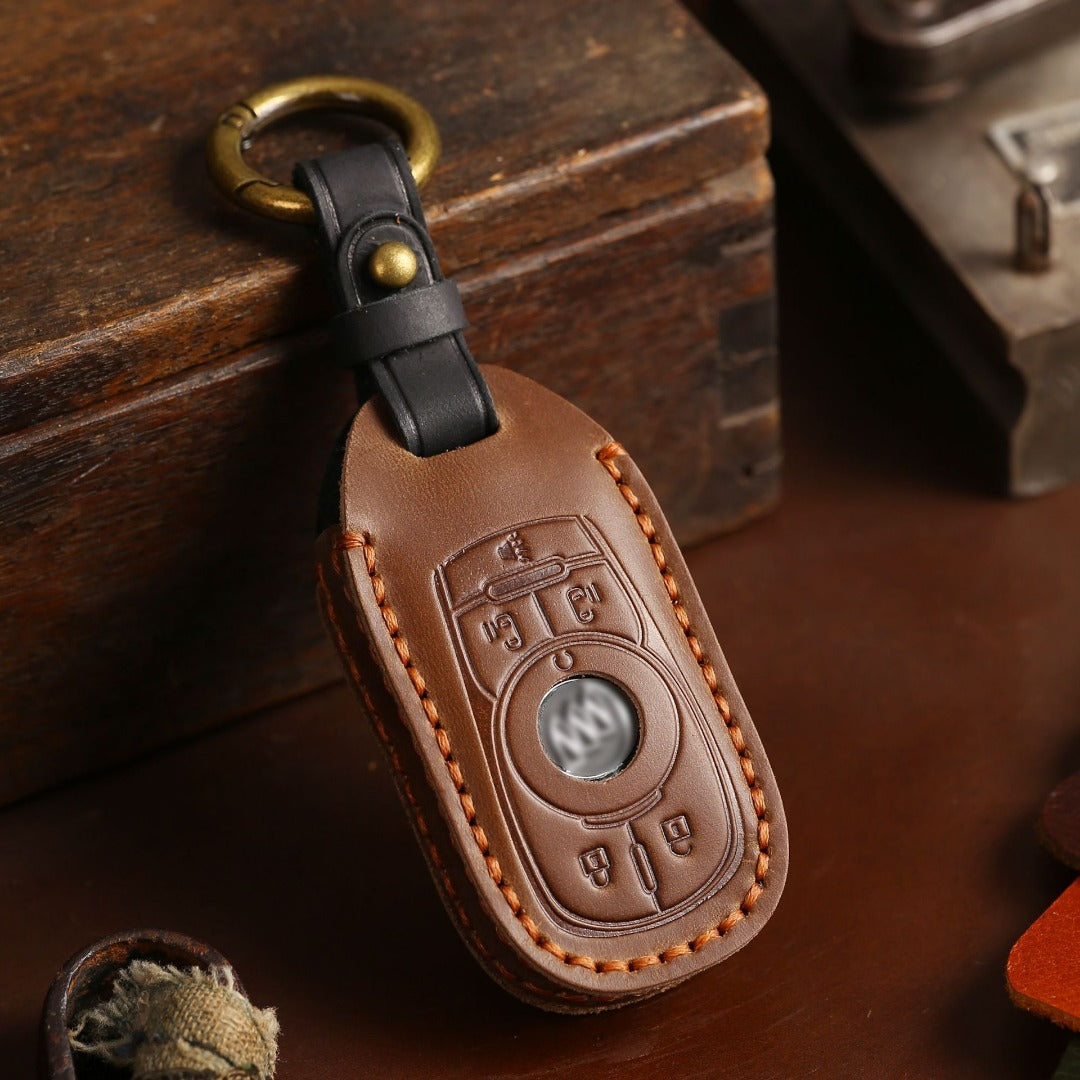 Étui en cuir pour clé de voiture Buick GL8 GL6 (4, 5 ou 6 boutons)