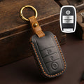 Carsine Kia K3 K4 K5 Kx3 kx57 Leather Car Key Cover 3,4 Button Black / 3 Button