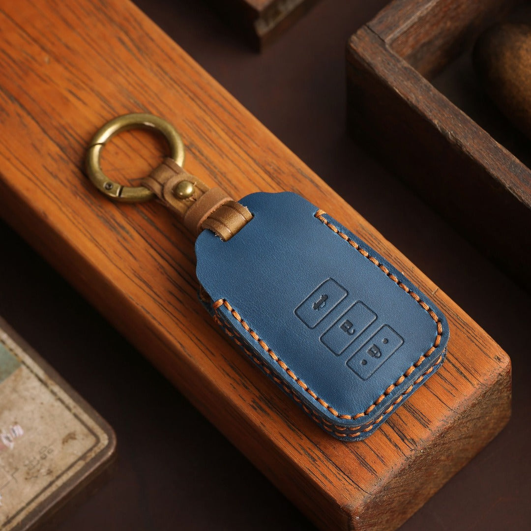 Étui en cuir pour clé de voiture Toyota Yaris Vios 2 ou 3 boutons