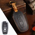 Carsine Lincoln Navigator Explorer Aviator Key Cover Leather Car Key Cover 5 Button Black