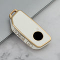 Carsine BMW Mini Car Key Case Golden Edge White / Key case