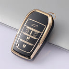 Carsine Toyota Car Key Case Golden Edge Black / Key case