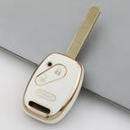 Carsine Honda Acura Car Key Case Golden Edge White / Key case