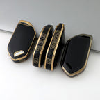 Kia Car Key Case Golden Edge