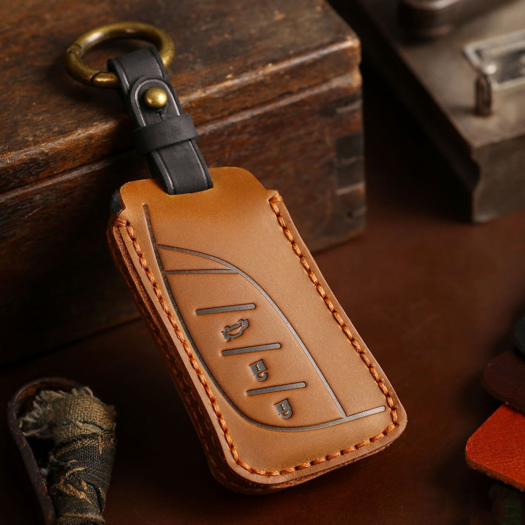 Étui en cuir pour clé de voiture Lexus ES200 RX/ES300 NX200 LM350h LM500 (3, 4, 5 boutons)