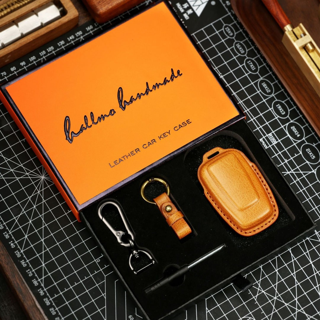 Cadillac Leather Key Cover - Premium Protector for All Models