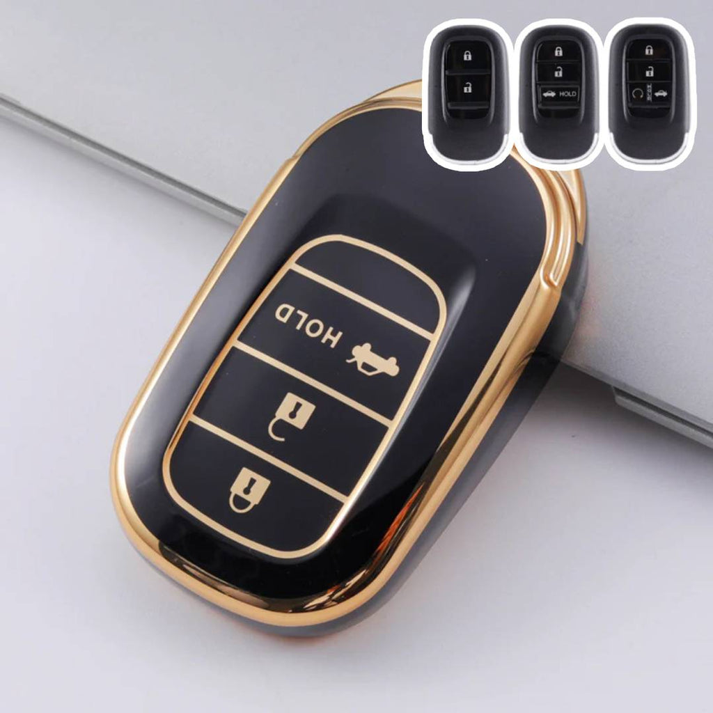 Honda Acura Car Key Case Golden Edge 2,3,4 Button