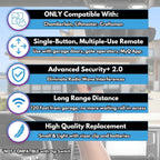 Carsine 891LM 893LM 893Max Chamberlain Craftsman Liftmaster Garage Door Opener Remote Replacement, 1993 to Present Garage Clicker, Universal Garage Door Opener Remote 1 button