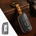Carsine Nissan Sylphy Tiida X-Trail Qashqai Kicks Leather Car Key Cover 2,3 Button Black / 2 Button
