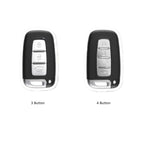Étui de clé de voiture en cuir pour Hyundai IX35, Sonata 8 et Kia K2/K5 (3 ou 4 boutons)