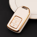 Carsine Honda Acura Car Key Case Golden Edge White / Key case