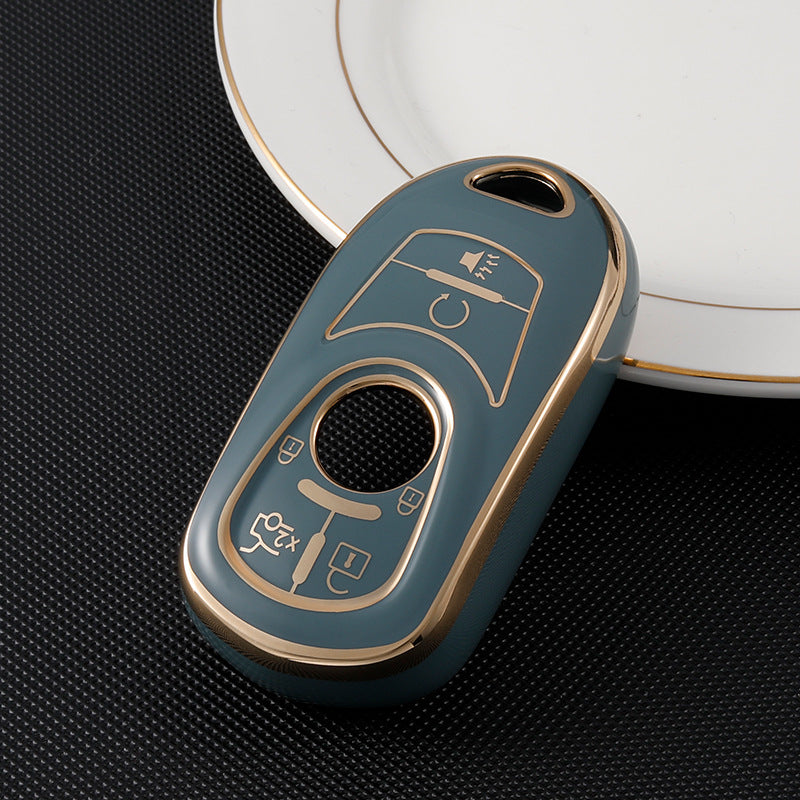 Carsine Buick Car Key Case Golden Edge Grey / Key case
