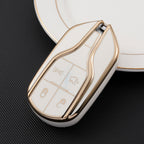 Carsine Maserati Car Key Case Golden Edge White / Key case